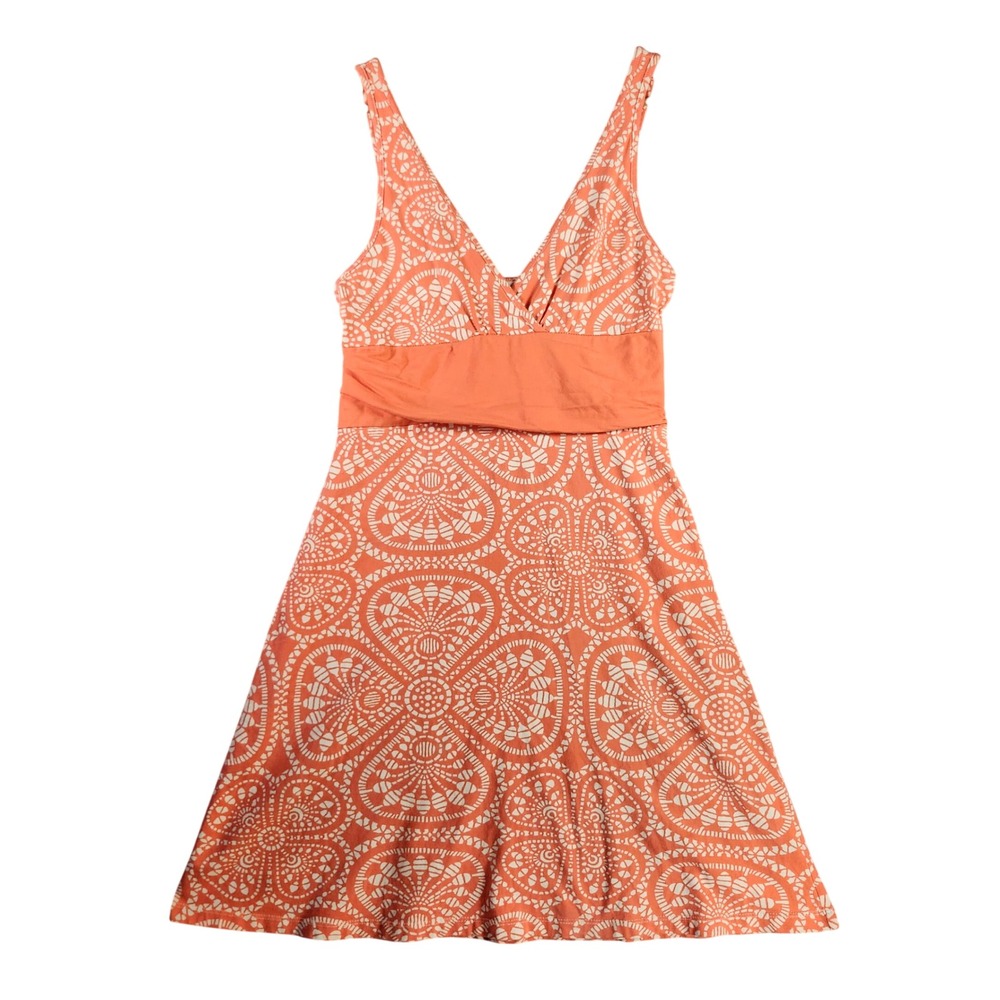 Patagonia Morning Glory Dress Womens M Orange Medallion Organic Cotton
